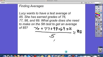 Find the Missing Test Score- Averages