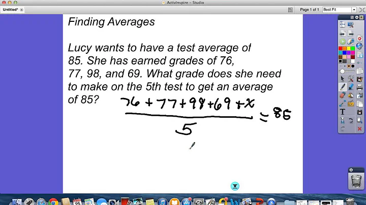 Find the Missing Test Score- Averages