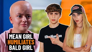 Mean Girl Humiliates BALD GIRL At School *REACTING To Dhar Mann With Elliana Walmsley* |Ayden Mekus