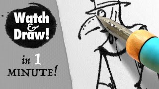 How to Draw a Plague Doctor in 1 minute #Shorts How to Draw a Plague Doctor in 1 minute #Shorts