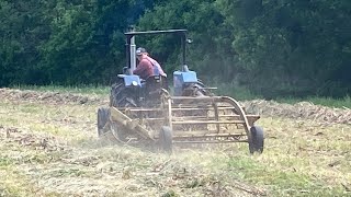 Raking & Baling Hay! First Bales of 2024! #farmlife #hayfield #tractor #johndeere