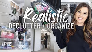 REALISTIC DECLUTTER + ORGANIZE WITH ME | WHOLE HOUSE DECLUTTER + ORGANIZE | ORGANIZING MOTIVATION