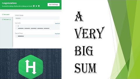 A very Big Sum #4 || C Language || Coding problem solution in easy way for beginners