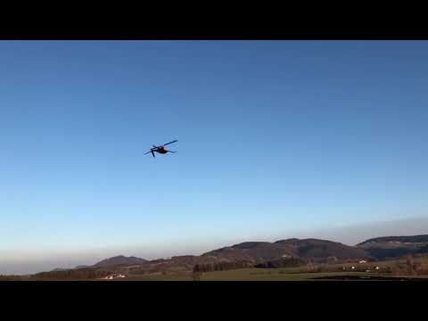 Demo of AirRails powered Helicopter / Gyrocopter hybrid drone.
