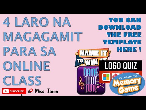 Apat na Laro na para sa Online Class | FREE TEMPLATE