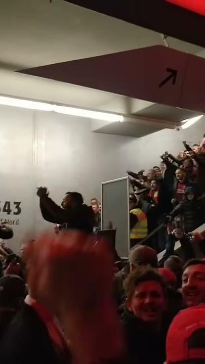 Liverpool fans outside Allianz after the game