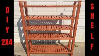 HOW TO MAKE WOODEN SHELVING FROM 2x4 Step by step process on how to use up old 2x4 pine to make a shelf.