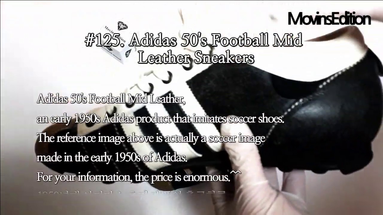 125. Adidas 50's Football Mid Leather Sneakers - YouTube