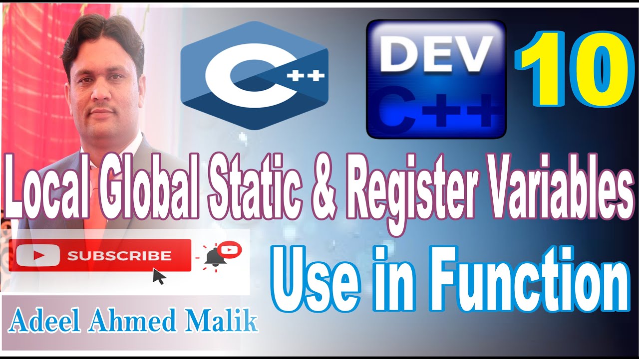 How to use local || global || static || register variables in c++ in ...