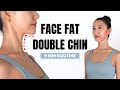 Get rid of double chin  face fat 9 min routine to slim down your face jawline