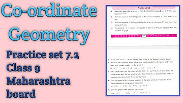 Co-ordinate Geometry/Practice set 7.2/Class 9 /Maharashtra board
