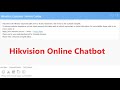 Hikvision Online Chatbot - The First Solution For Your CCTV Problem