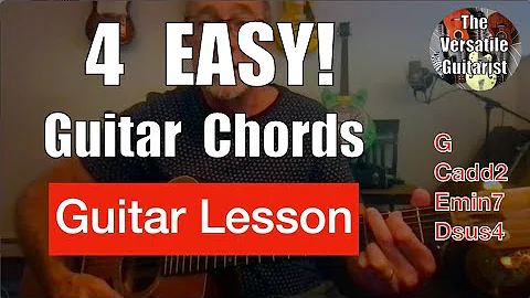 QUICKER Easy Guitar Chord Changes! - Guitar Lesson + Tutorial - G Em7 Cadd9 Dsus4 #guitarlesson