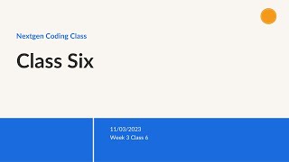 Nextgen coding Program Class 6 - Introduction to JavaScript