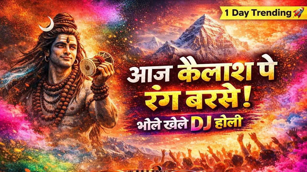 Aaj Kailash Pe Rang Barse | Bhole Khele Holi | Mahadev DJ Holi Song 2026 | #Holi2026#DJHoliSong