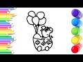 How To Draw cute papae pig Drawing, Painting &amp; Coloring For Kids and Toddlers_ Child Art 🐋🌈🎨