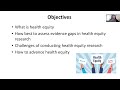 Health Equity Research: What it is and Why it is so Hard to do Well -- Romana Hasnain-Wynia, PhD