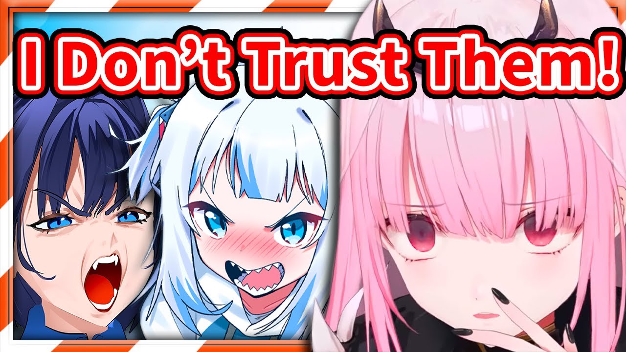 Calli Doesn't Trust Blue-Eyed Women, Gura, Kronii, Suisei: 【Mori Calliope / HololiveEN】