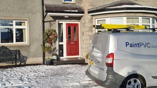 Blue Composite Door Resprayed RAL 3011 Red. by PaintPVC 102 views 1 year ago 1 minute, 57 seconds