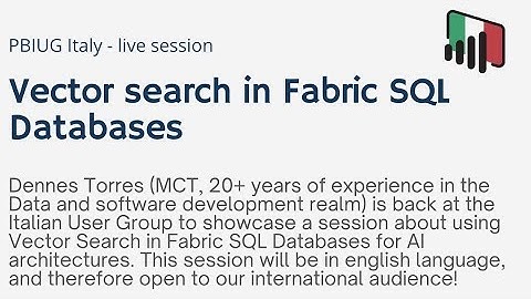 Vector Search in Fabric SQL Databases - with Dennes Torres