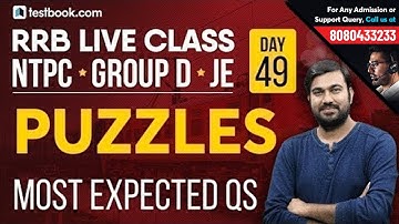 Most Expected Puzzle Reasoning Questions for RRB Group D 2019 | Crack Railway NTPC & RRB JE