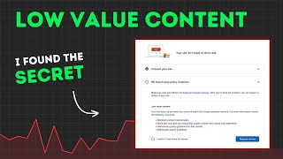 Low Value Content Error? Not Anymore! With My (Secret Strategy)