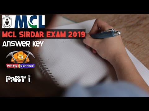 MCL QUESTION PAPER - MINING SIRDAR EXAM 2019- NON TECHNICAL QUESTIONS