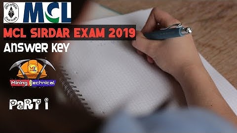 MCL QUESTION PAPER - MINING SIRDAR EXAM 2019- NON TECHNICAL QUESTIONS