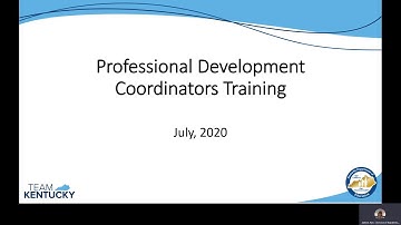 Professional Development Coordinator Annual Training, 2020