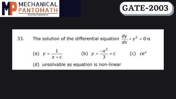 Q-33 | GATE Mechanical-2003 Solved Paper | GATE Mechanical Previous Year Question Solution