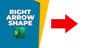 How to insert the right arrow shape in excel