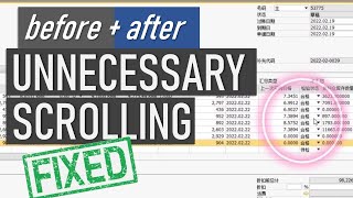 Frustrating SAP Scrolling, QUICK Formatting FIX
