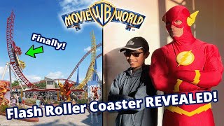 Movie World | NEW Flash Roller Coaster Revealed, Holiday Ride Wait Times & more!