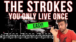 The Strokes - You Only Live Once - Drum cover (with scrolling drum score)