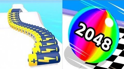 Ball Run 2048 | Battery Run Game - All Levels Gameplay ios Android ❤️