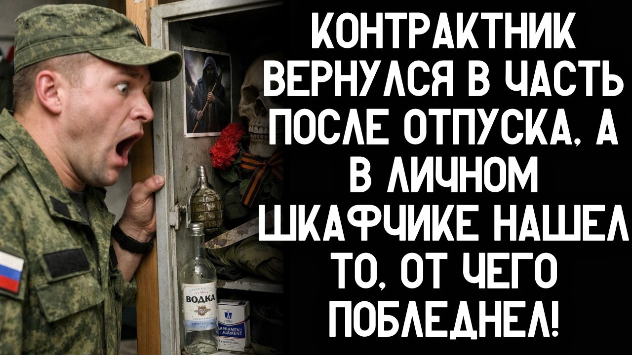 Контрактник вернулся в часть после отпуска, а в личном шкафчике нашел то, от чего побледнел!