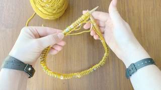 Herringbone Stitch In The Round // Knitting Tutorial