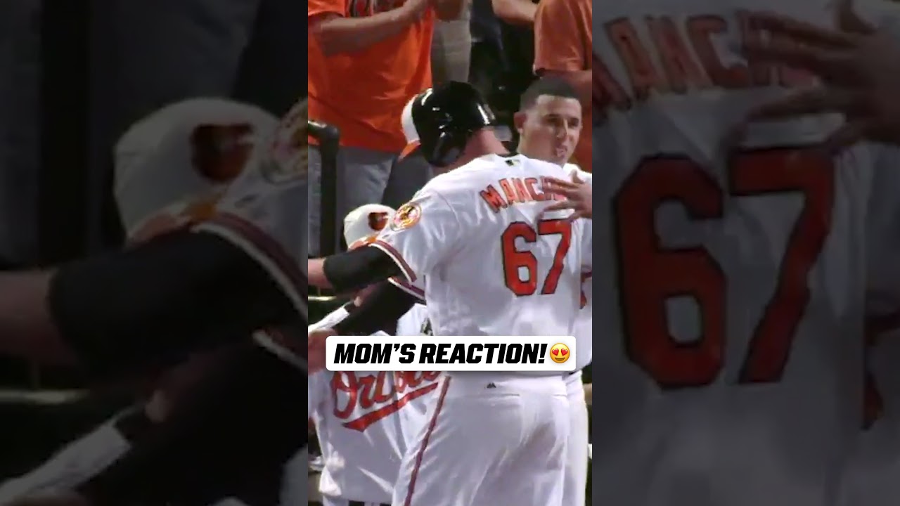 Trey Mancini homered in his first big league game and no one was more excited than his mom 🥹