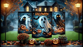 π Clothmile Halloween Lighted Garden Flag Happy | Best Halloween Lawn Flag π