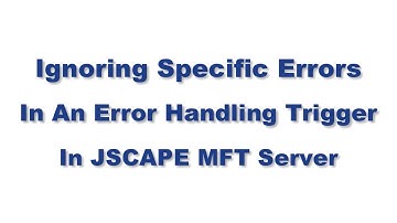 Ignoring Specific Errors In An Error Handling Trigger