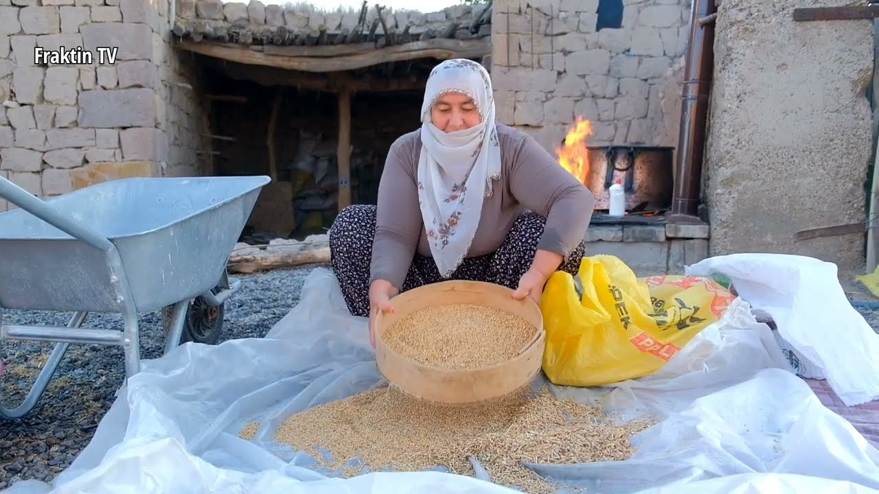 Köyde Kazan Dolusu Bulgur Kaynattık