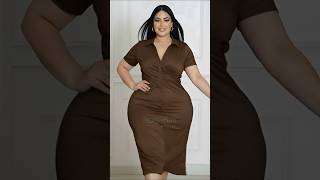 Plus Size Carmen Classic Ruched Shirt Dress