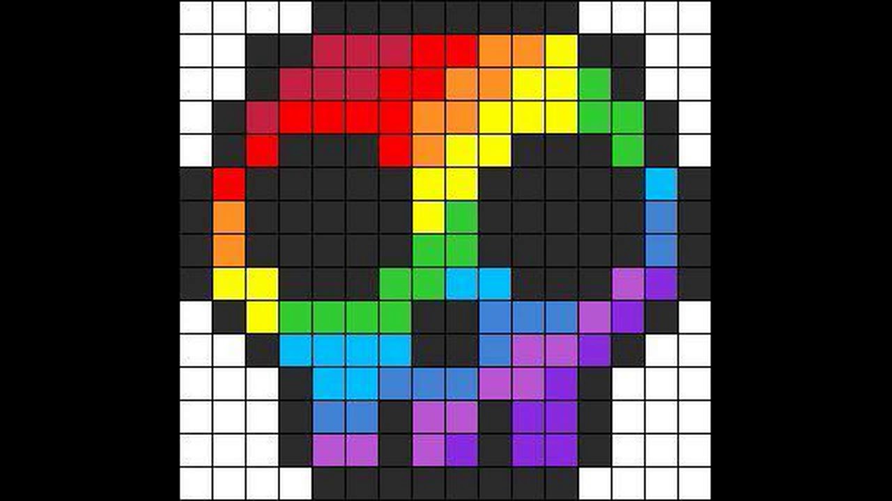 Маленькие рисунки по клеточкам без черного цвета