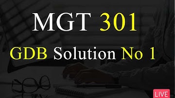 MGT301 | GDB Solution No 1 | Fall 2022 | VU Mentor #fall2022 #gdbsolution