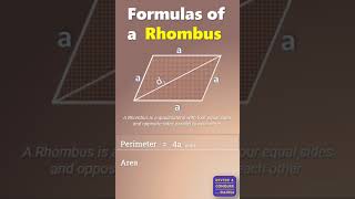- Formulas Of A Rhombus