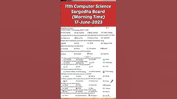 1st year Computer Science Sargodha board group1 solved paper 2023 ||