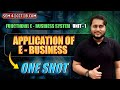 UNIT-1 APPLICATION OF E-BUSINESS | ONE SHOT | FUNCTIONAL E-BUSINESS SYSTEM | SEM-4 BCOM CCF