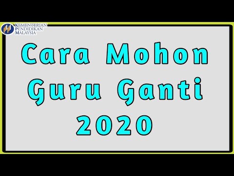 Cara Mohon Guru Ganti 2020