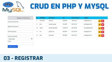 Como hacer un CRUD EN PHP Y MYSQL | BOOTSTRAP - MVC  #03 - Registrar