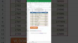 How to use VLOOKUP in Excel 😱 #shorts #excel